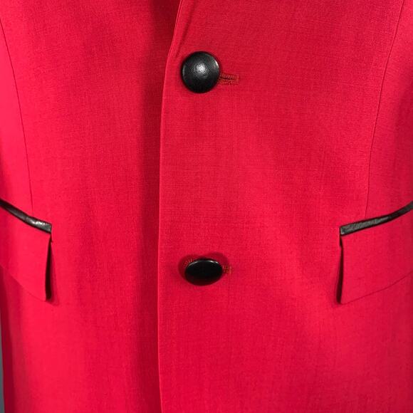 ROBERTO CAVALLI Size 38 Red Raspberry Wool Blend Sport Coat - Picture 2 of 10